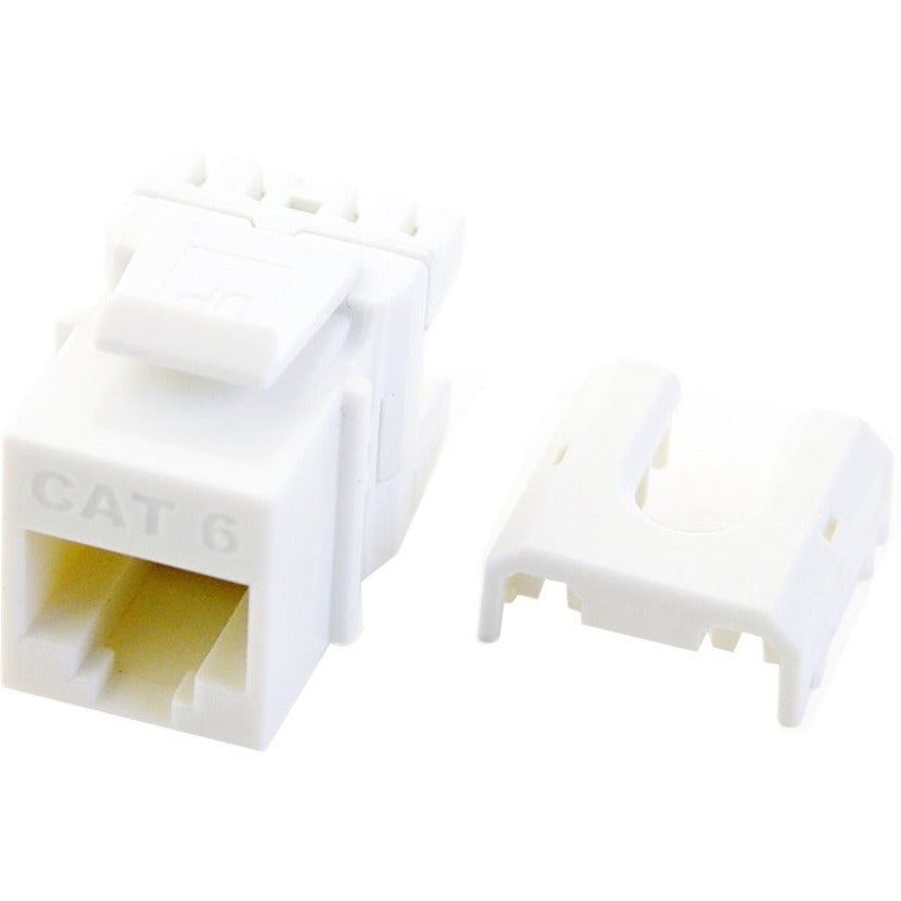 On-Q Cat 6 QuickConnect RJ45 Keystone Insert White 50-Pack