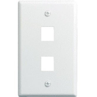 On-Q 1-Gang 2-Port Wall Plate 10-PkWhite