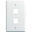 On-Q 1-Gang 2-Port Wall Plate 10-PkWhite