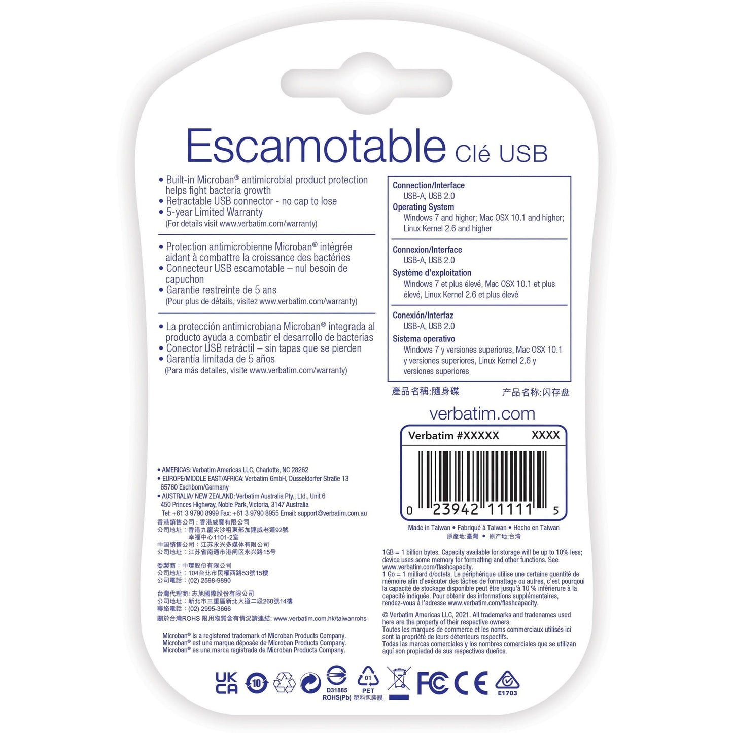 64GB USB Flash Drive - Blue