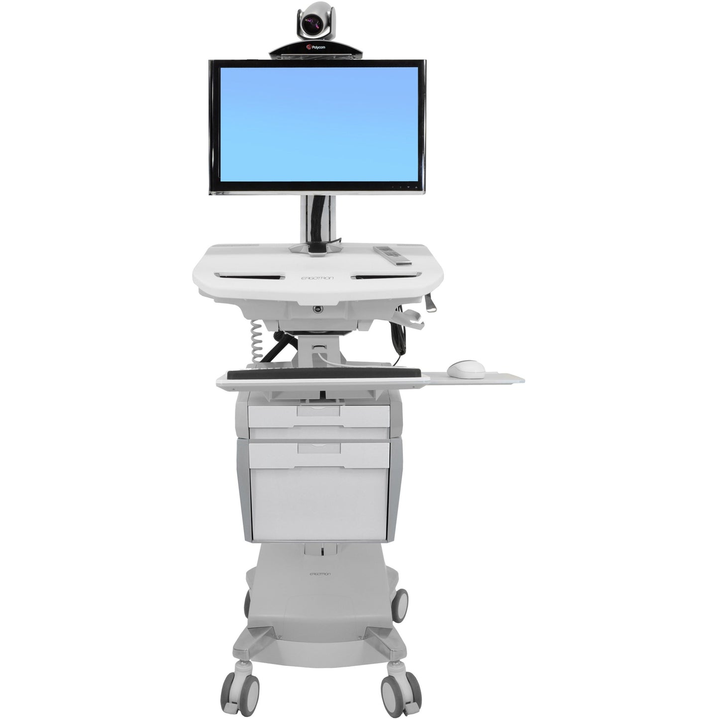 Ergotron StyleView Telepresence Cart Single Monitor Powered