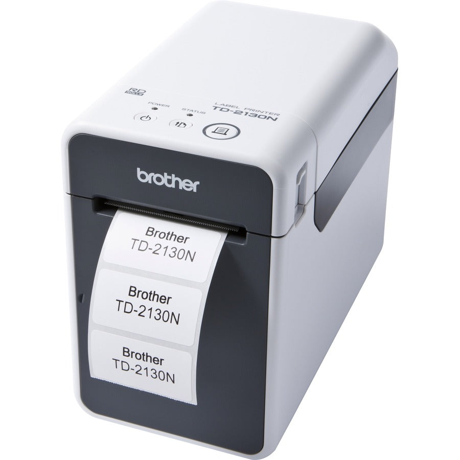 Brother TD-2130N Desktop Direct Thermal Printer - Monochrome - Receipt Print - Ethernet - USB - Serial