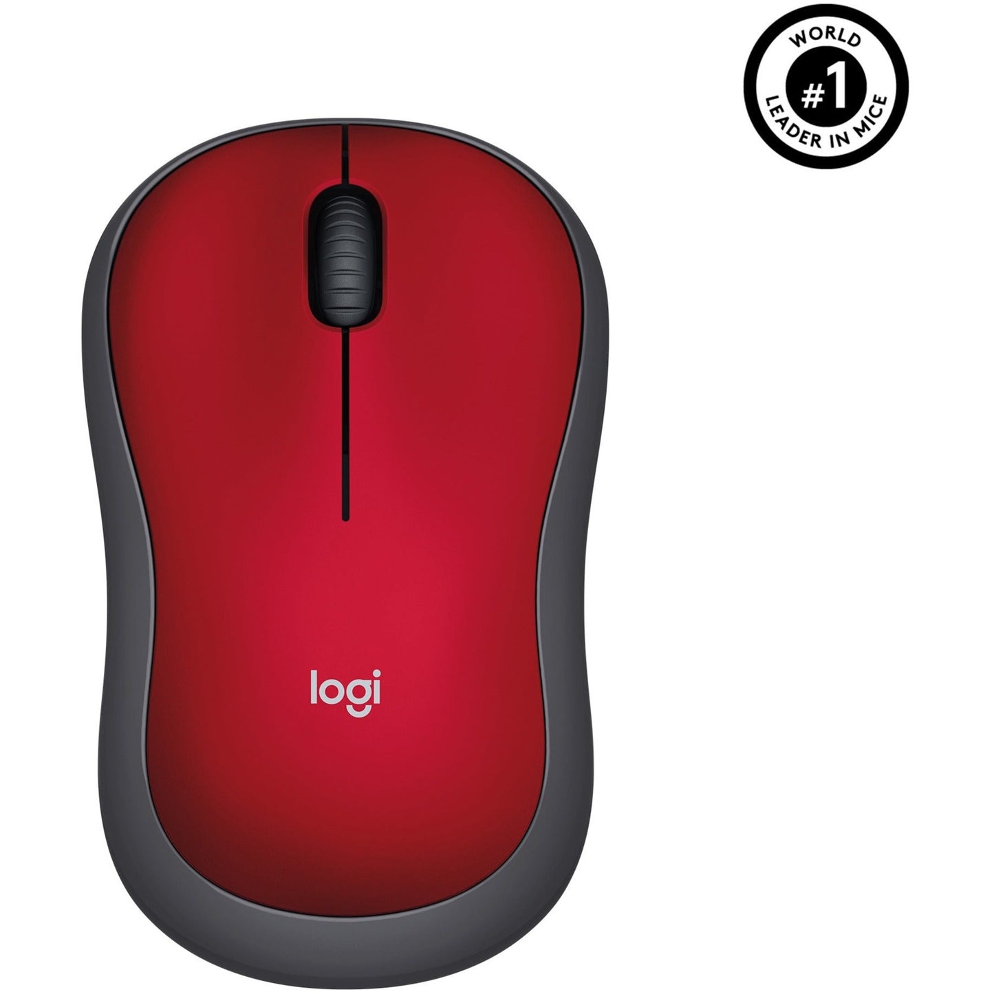 Logitech M185 Wireless Mouse 2.4GHz with USB Mini Receiver 12-Month Battery Life 1000 DPI Optical Tracking Ambidextrous Compatible with PC Mac Laptop (Red)