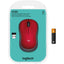 Logitech M185 Wireless Mouse 2.4GHz with USB Mini Receiver 12-Month Battery Life 1000 DPI Optical Tracking Ambidextrous Compatible with PC Mac Laptop (Red)