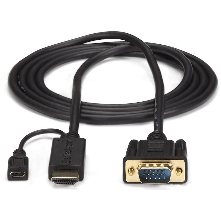 StarTech.com HDMI to VGA Cable - 10 ft / 3m - 1080p - 1920 x 1200 - Active HDMI Cable - Monitor Cable - Computer Cable