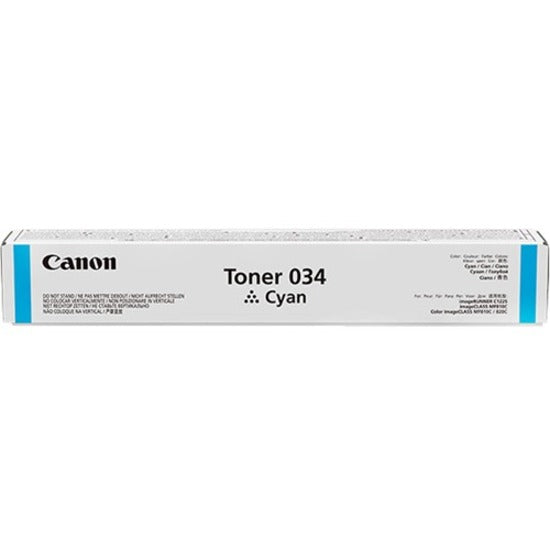 Canon 034 Original Standard Yield Laser Toner Cartridge - Cyan - 1 Pack