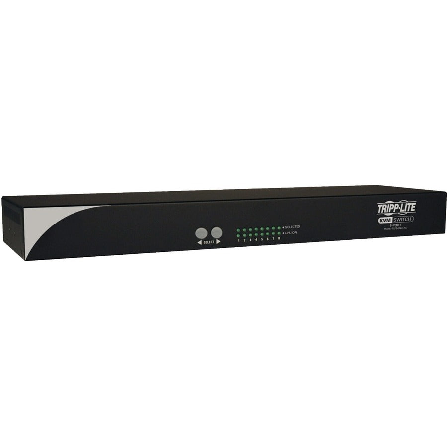 Tripp Lite NetCommander 8-Port Cat5 KVM Switch 1U Rack-Mount with PS2 to USB Input Adapter