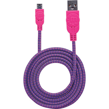 Manhattan Braided USB 2.0 A Male / Micro-B Male 6 ft. Purple/Pink - Retail Package