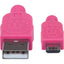 Manhattan Braided USB 2.0 A Male / Micro-B Male 6 ft. Purple/Pink - Retail Package