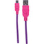 Manhattan Braided USB 2.0 A Male / Micro-B Male 6 ft. Purple/Pink - Retail Package