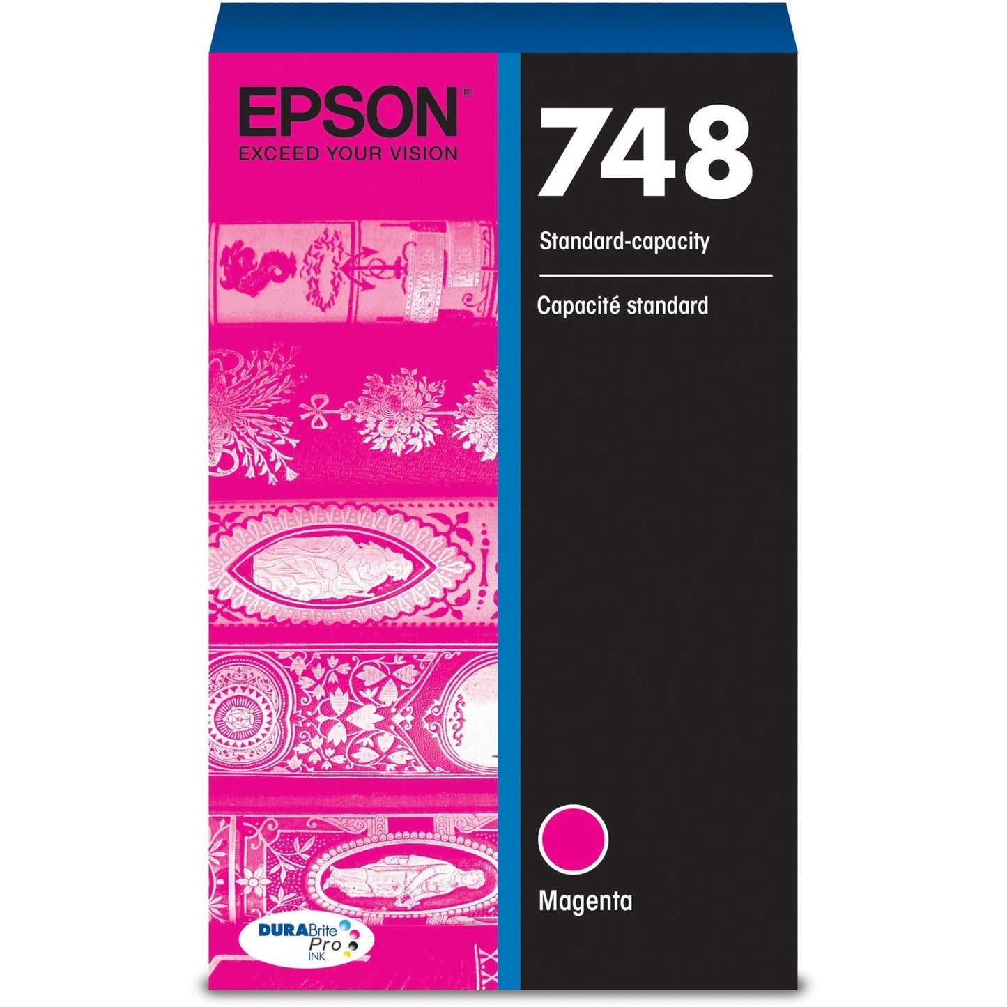 Epson DURABrite Pro 748 Original Standard Yield Inkjet Ink Cartridge - Magenta - 1 Each