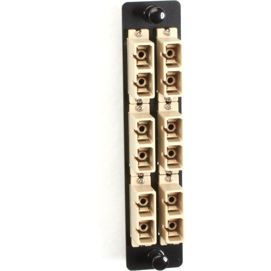 Black Box High-Density Adapter Panel Bronze Sleeves (6) SC Duplex Pairs Beige