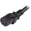 StarTech.com 3ft (1m) Heavy Duty Extension Cord IEC C13 to IEC C20 Black Extension Cord 15A 125V 14AWG Heavy Gauge Power Cable