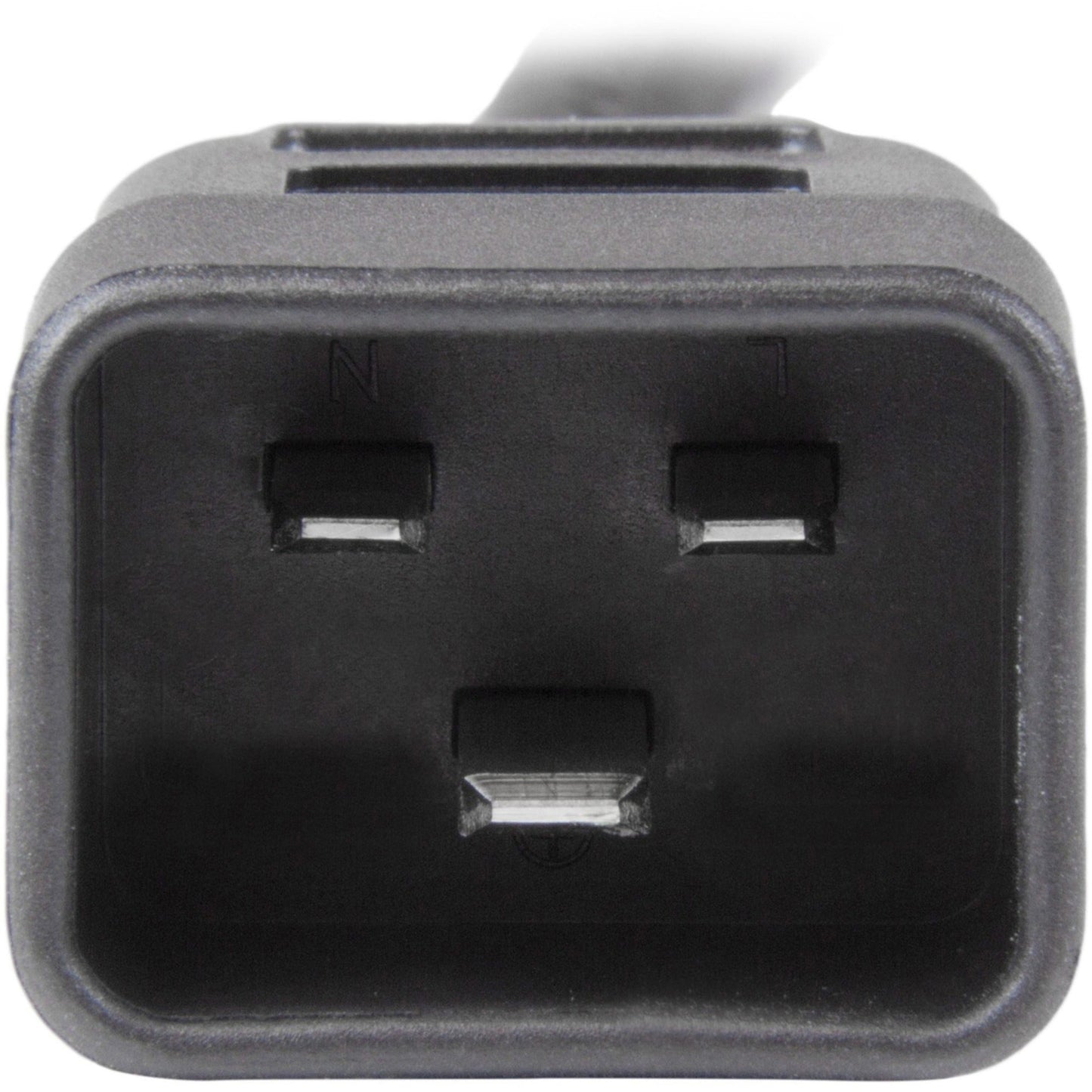 StarTech.com 3ft (1m) Heavy Duty Extension Cord IEC C13 to IEC C20 Black Extension Cord 15A 125V 14AWG Heavy Gauge Power Cable