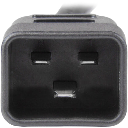StarTech.com 3ft (1m) Heavy Duty Extension Cord IEC C13 to IEC C20 Black Extension Cord 15A 125V 14AWG Heavy Gauge Power Cable