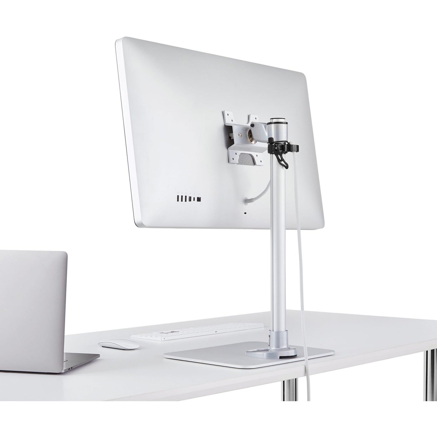 StarTech.com Single Monitor Stand For up to 34" (30.9lb/14kg) VESA Mount Monitors Works with iMac / Apple Cinema Displays Steel Silver