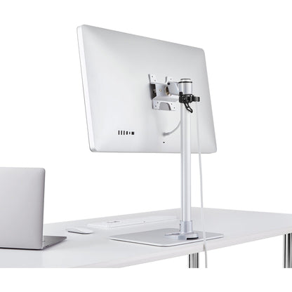 StarTech.com Single Monitor Stand For up to 34" (30.9lb/14kg) VESA Mount Monitors Works with iMac / Apple Cinema Displays Steel Silver