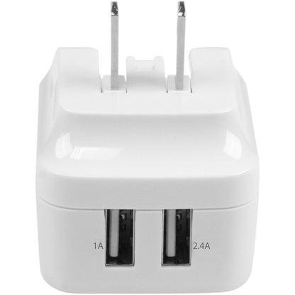 StarTech.com Travel USB Wall Charger &acirc;&euro;" 2 Port &acirc;&euro;" White &acirc;&euro;" Universal Travel Adapter &acirc;&euro;" International Power Adapter &acirc;&euro;" USB Charger