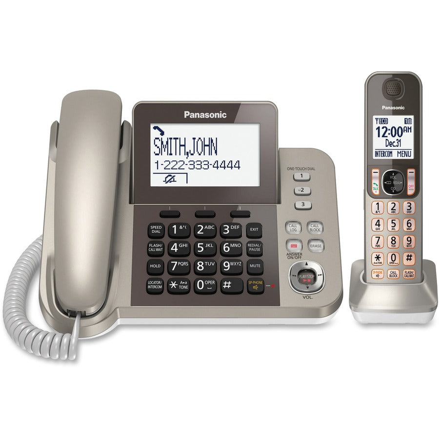 Panasonic KX-TGF350N DECT 6.0 Cordless Phone - Silver Black