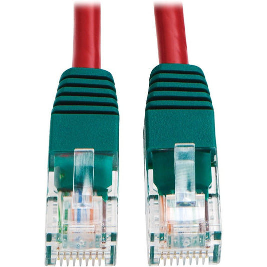 Tripp Lite Cat5e 350 MHz Crossover Molded (UTP) Ethernet Cable (RJ45 M/M) PoE Red 10 ft. (3.05 m)
