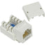 Unirise Cat6 Keystone Jack 110 Type Punch Down White