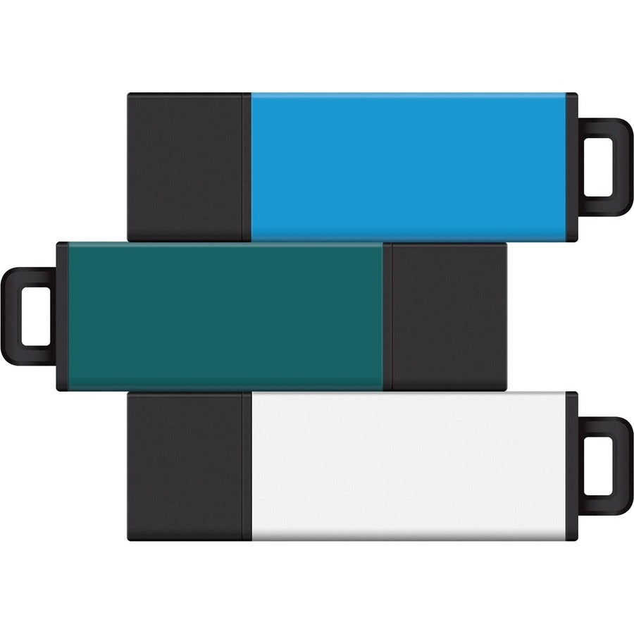 Centon 8GB USB 2.0 Pro2 3Pk (Aqua Teal. White)