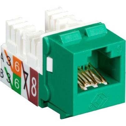 Black Box 25-PK Green Unshielded CAT6 Keystone Jack 110 Punchdown TAA