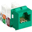 Black Box 25-PK Green Unshielded CAT6 Keystone Jack 110 Punchdown TAA