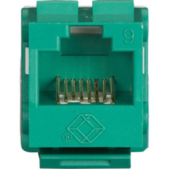 Black Box 25-PK Green Unshielded CAT6 Keystone Jack 110 Punchdown TAA