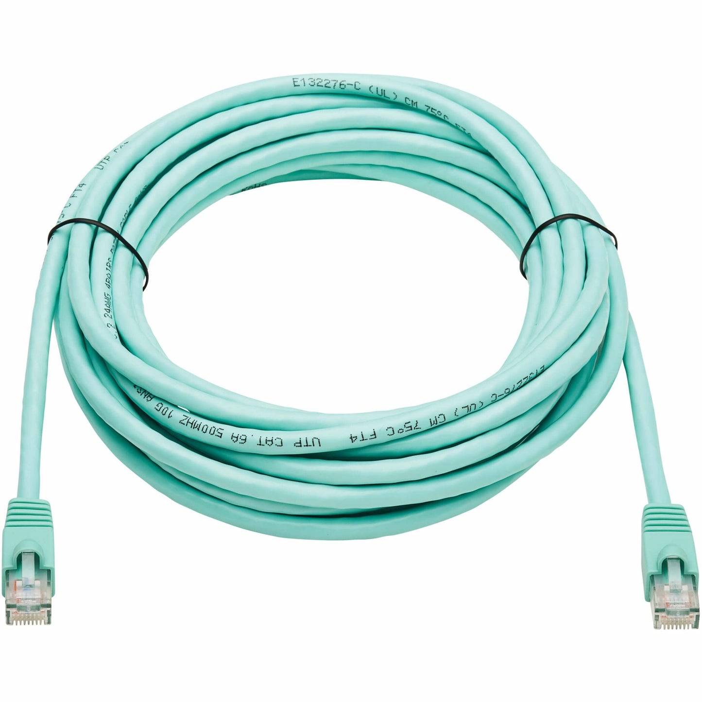 Tripp Lite Cat6a 10G Snagless UTP Ethernet Cable (RJ45 M/M) Aqua 20 ft. (6.09 m)