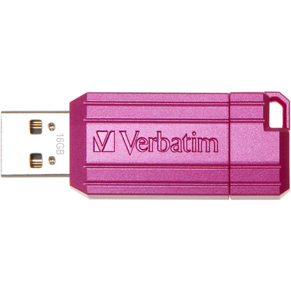 Verbatim 16GB PinStripe USB Flash Drive - Hot Pink