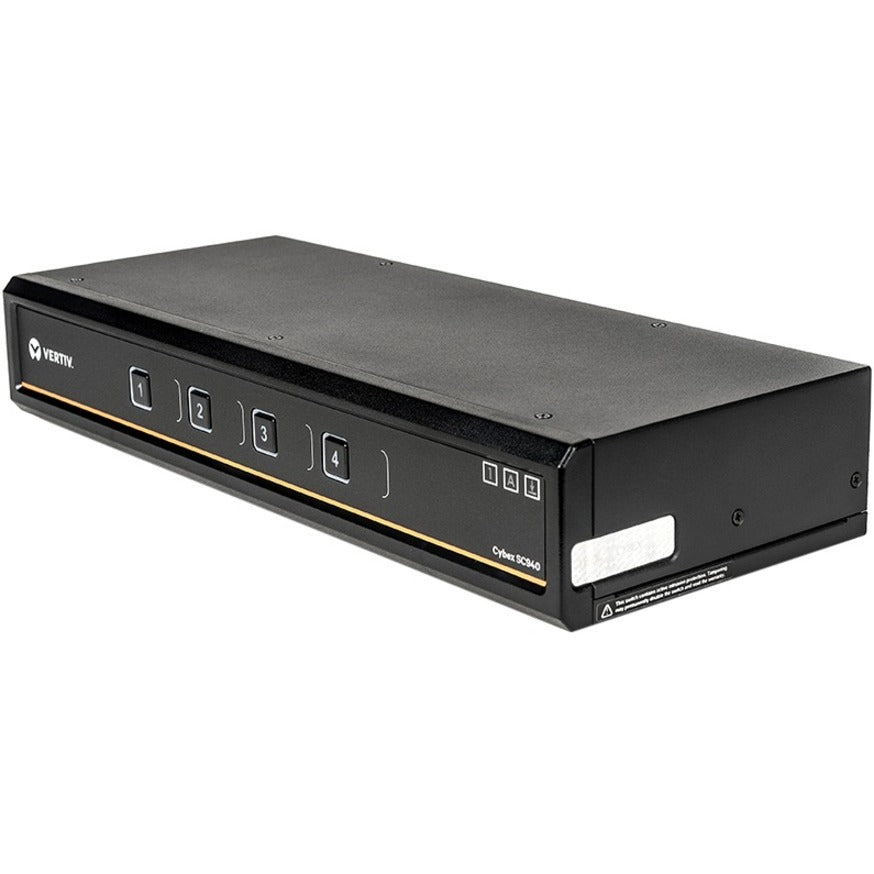 Vertiv Cybex SC900 Secure Desktop KVM Switch| 4 Port Dual-Head| DVI-I| TAA