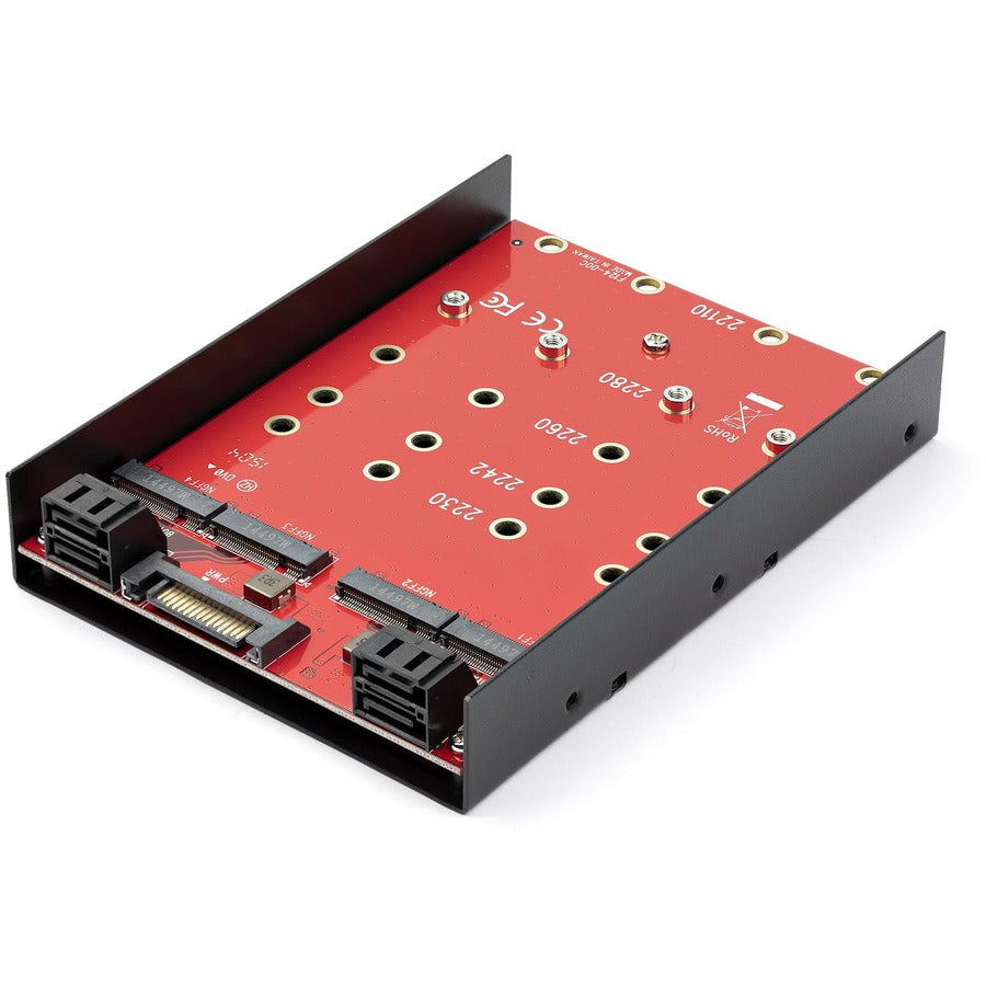 StarTech.com 4x M.2 SATA Mounting Adapter for 3.5in Drive Bay - 4-Drive M.2 SSD to SATA Adapter