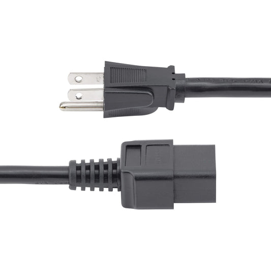 StarTech.com 10ft (3m) Heavy Duty Power Cord NEMA 5-15P to C19 15A 125V 14AWG Computer Power Cord Heavy Gauge Power Cable
