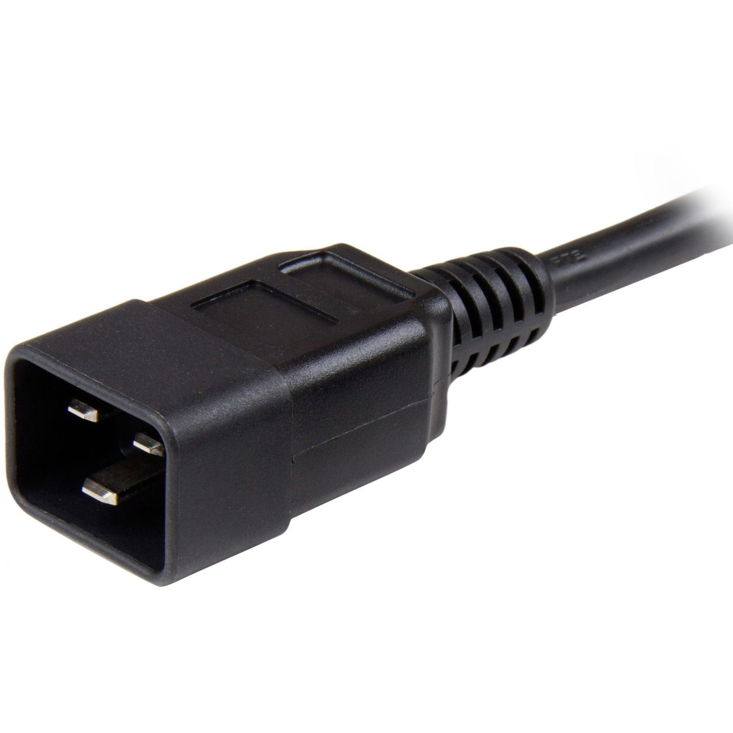 StarTech.com 6ft (1.8m) Heavy Duty Extension Cord IEC C13 to IEC C20 Black Extension Cord 15A 125V 14AWG Heavy Gauge Power Cable