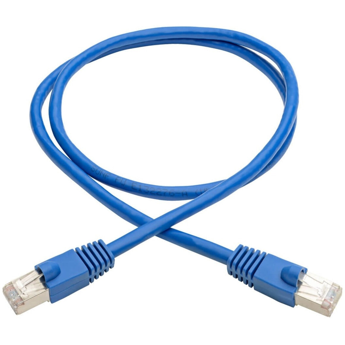 Tripp Lite Cat6a 10G Snagless Shielded STP Ethernet Cable (RJ45 M/M) PoE Blue 3 ft. (0.91 m)