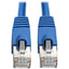 Tripp Lite Cat6a 10G Snagless Shielded STP Ethernet Cable (RJ45 M/M) PoE Blue 3 ft. (0.91 m)