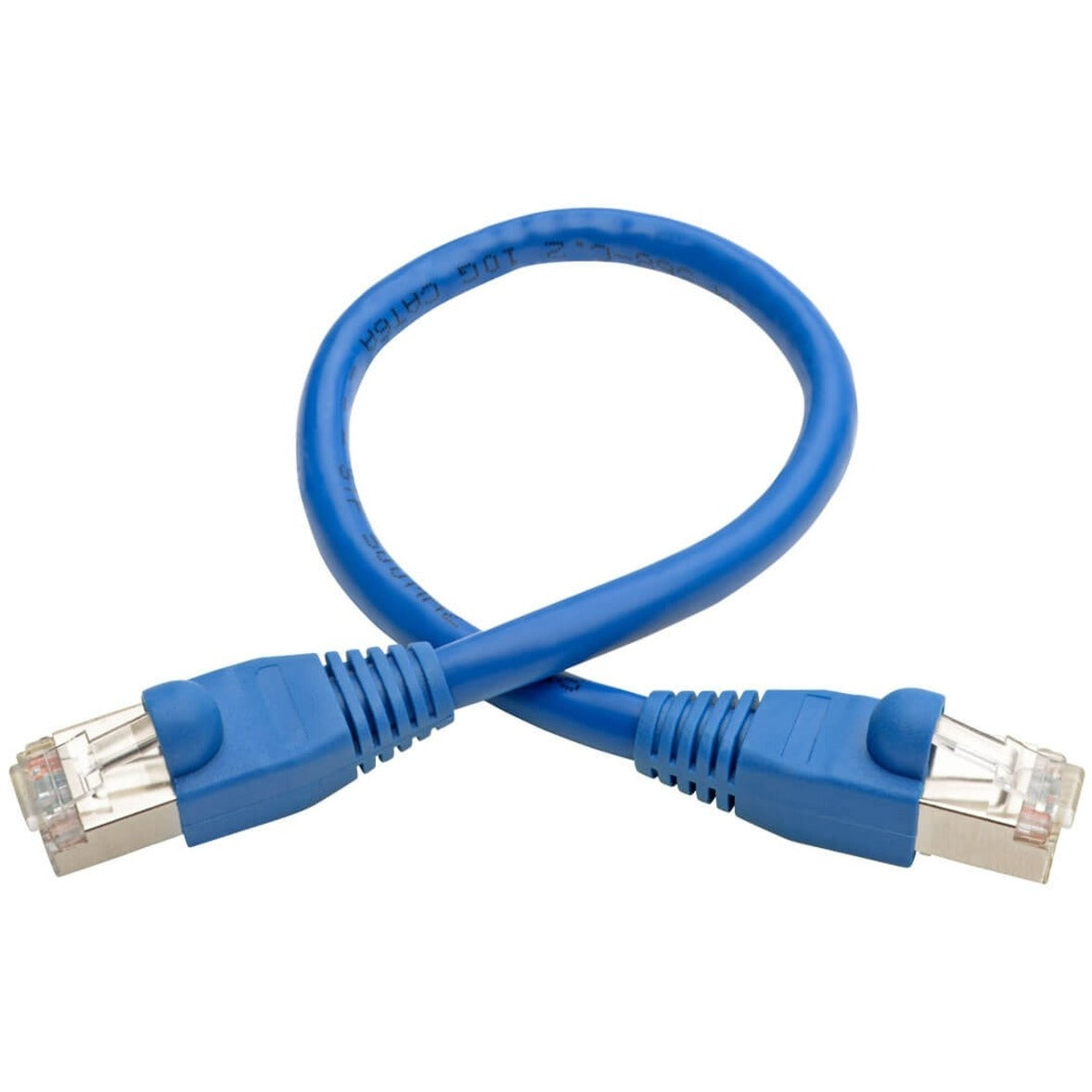 Tripp Lite Cat6a 10G Snagless Shielded STP Ethernet Cable (RJ45 M/M) PoE Blue 1 ft. (0.31 m)