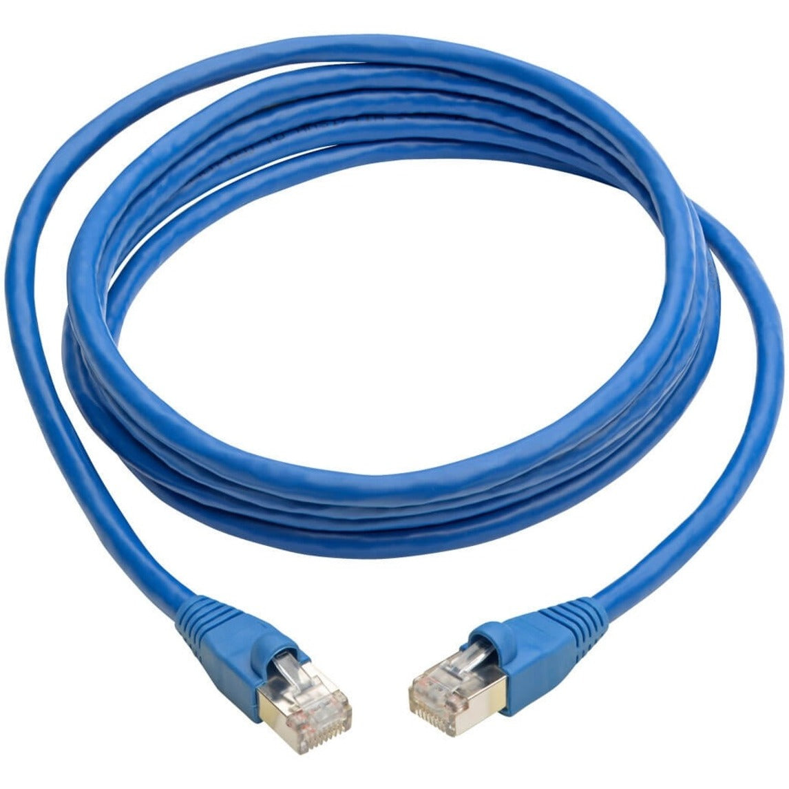 Tripp Lite Cat6a 10G Snagless Shielded STP Ethernet Cable (RJ45 M/M) PoE Blue 7 ft. (2.13 m)