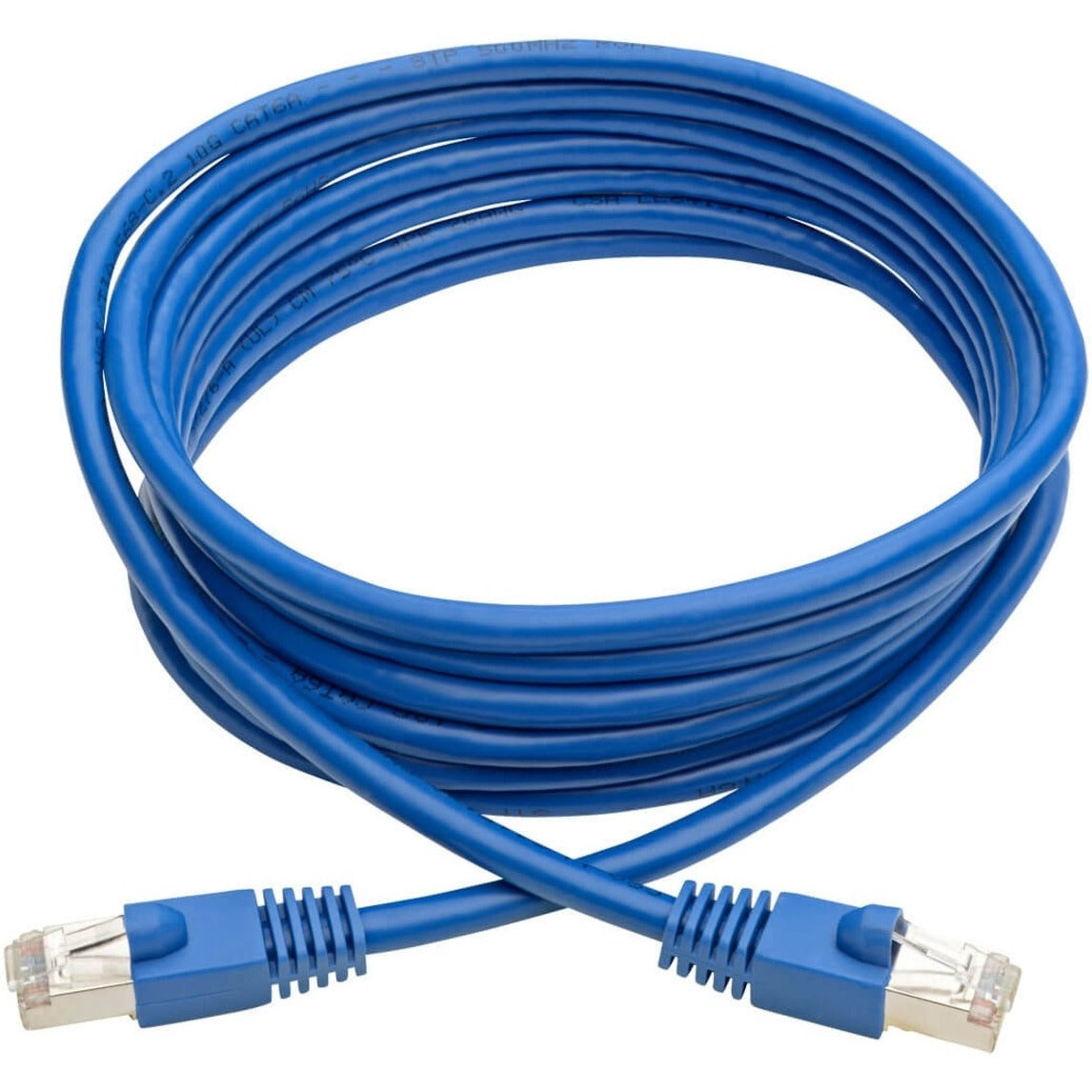 Tripp Lite Cat6a 10G Snagless Shielded STP Ethernet Cable (RJ45 M/M) PoE Blue 10 ft. (3.05 m)