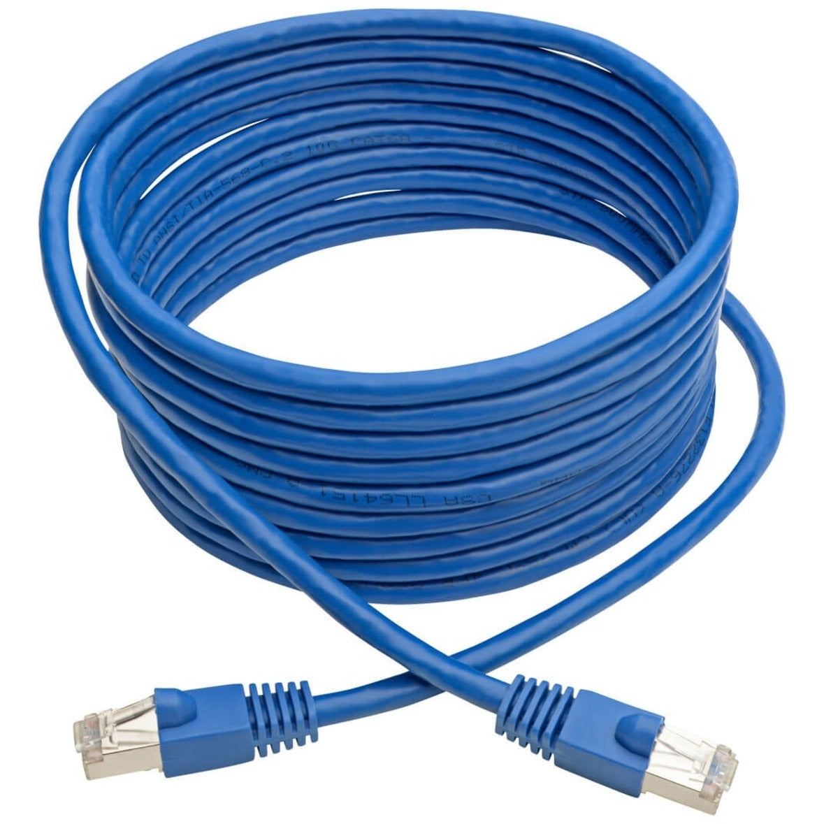 Tripp Lite Cat6a 10G Snagless Shielded STP Ethernet Cable (RJ45 M/M) PoE Blue 14 ft. (4.27 m)