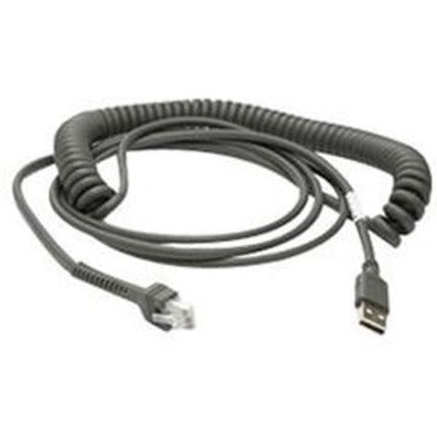 Zebra Cable - USB: Series A Connector 9ft. (2.8m) Coiled