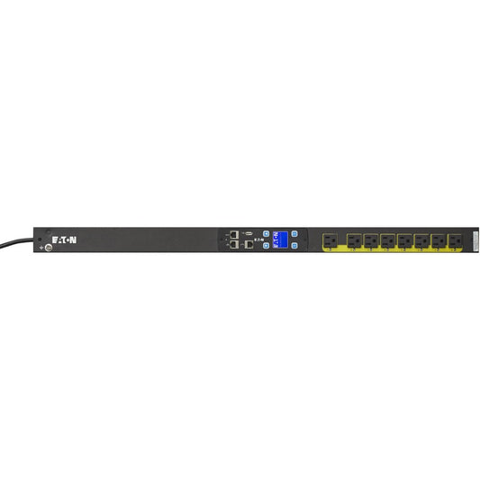 Eaton Managed rack PDU 0U 5-15P input 1.44 kW max 120V 12A 10 ft cord Single-phase No Circuit Breaker Outlets: (8) 5-15R