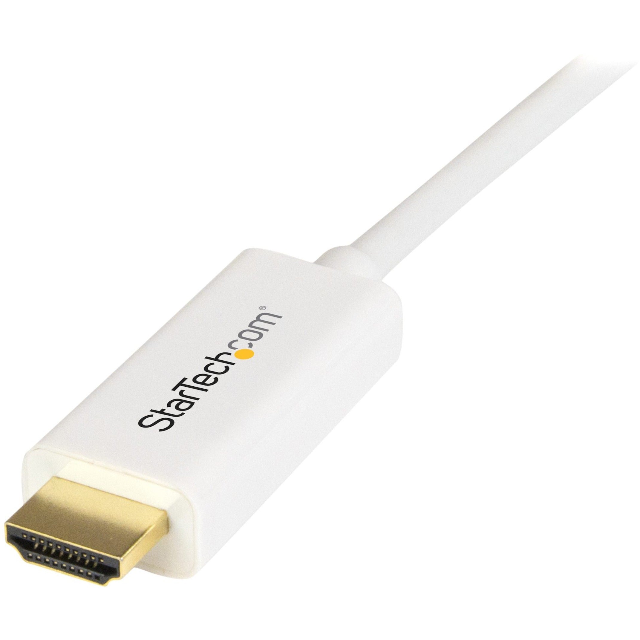 StarTech.com 1ft HDMI to DisplayPort Adapter Cable, 8K 60Hz, Active HDMI 2.1 to DP 1.4 Video Converter