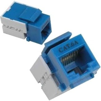 Unirise Cat6A UTP Keystone Jack Blue