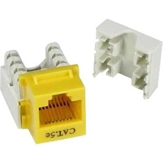 Unirise Cat5e Keystone Jack 110 Type Punch Down Yellow