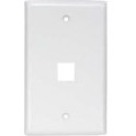 Unirise 1Port Wall Plate Single Gang White