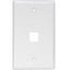 Unirise 1Port Wall Plate Single Gang White