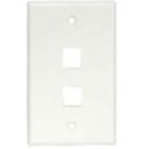 Unirise 2Port Wall Plate Single Gang White