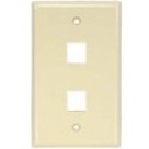 Unirise 2Port Wall Plate Single Gang Ivory